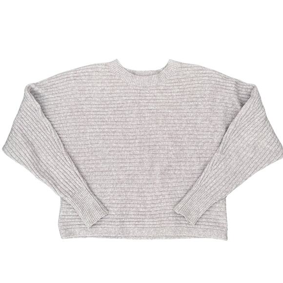 Mauve Crew Neck Horizontal Ribbed Super Soft Sweater - XS - Picture 6 of 9